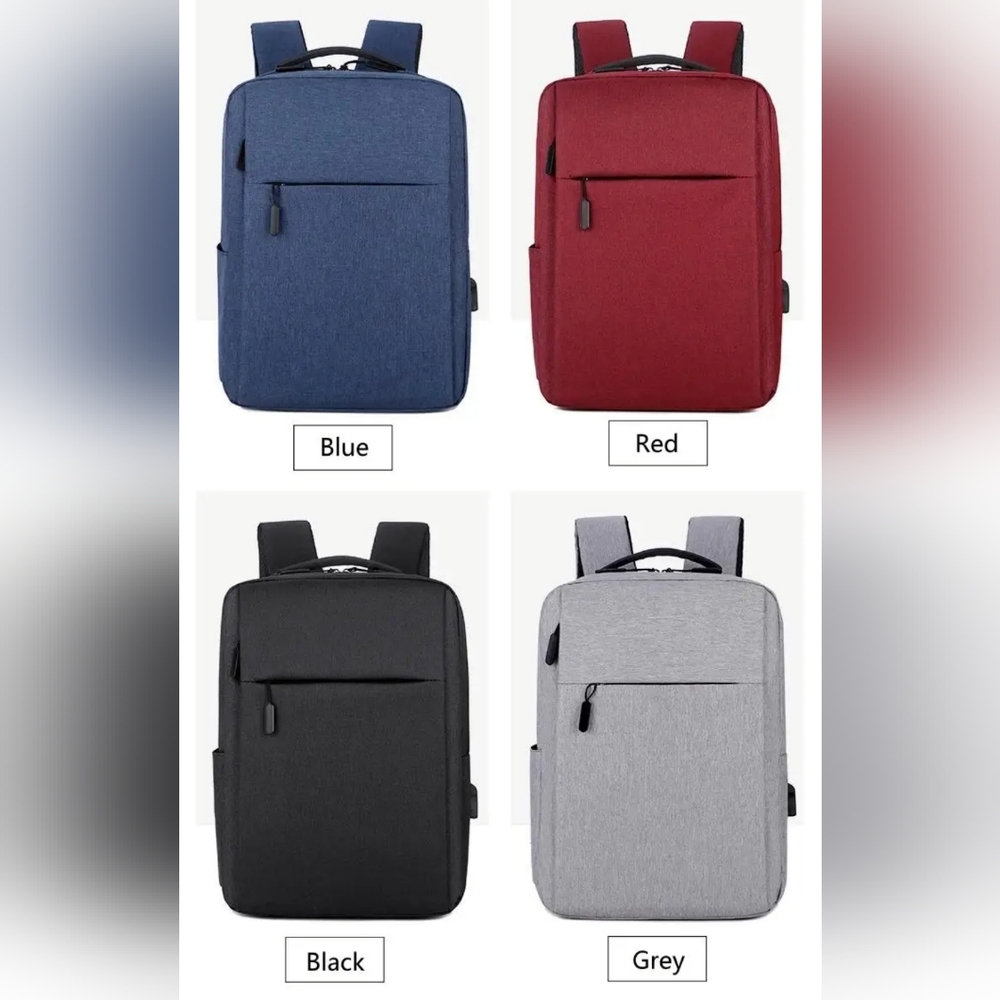 Multi Layer Laptop Backpack 15 Inches - Available in Black, Blue, Gray, and Red